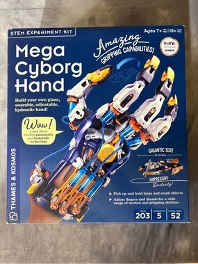 Thames & Kosmos Mega Cyborg Hand STEM Experiment Kit - Blue, White, Orange